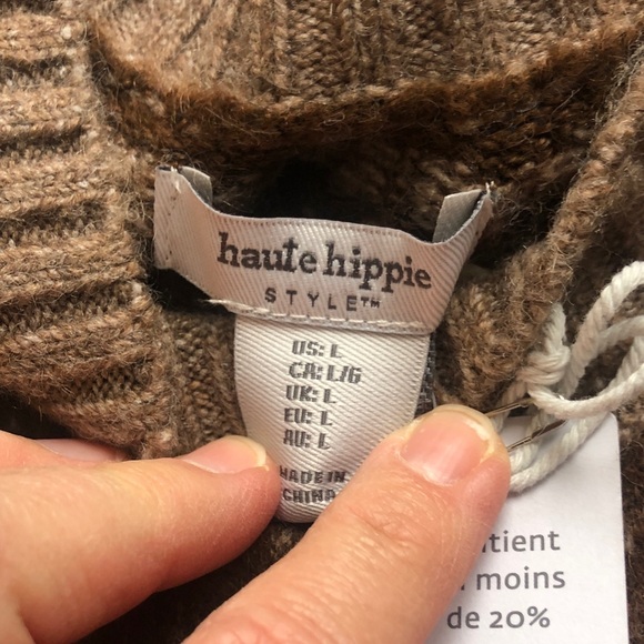 Brown jacquard Patterned ladies  Sweater - Picture 7 of 8